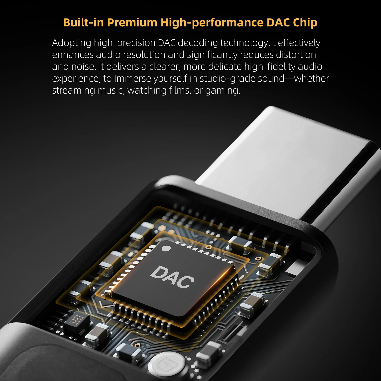 KZ AM02 Type-C Adapter 3.5 mm to Type-C with EQ adjustment High-definition decoding - Image 6