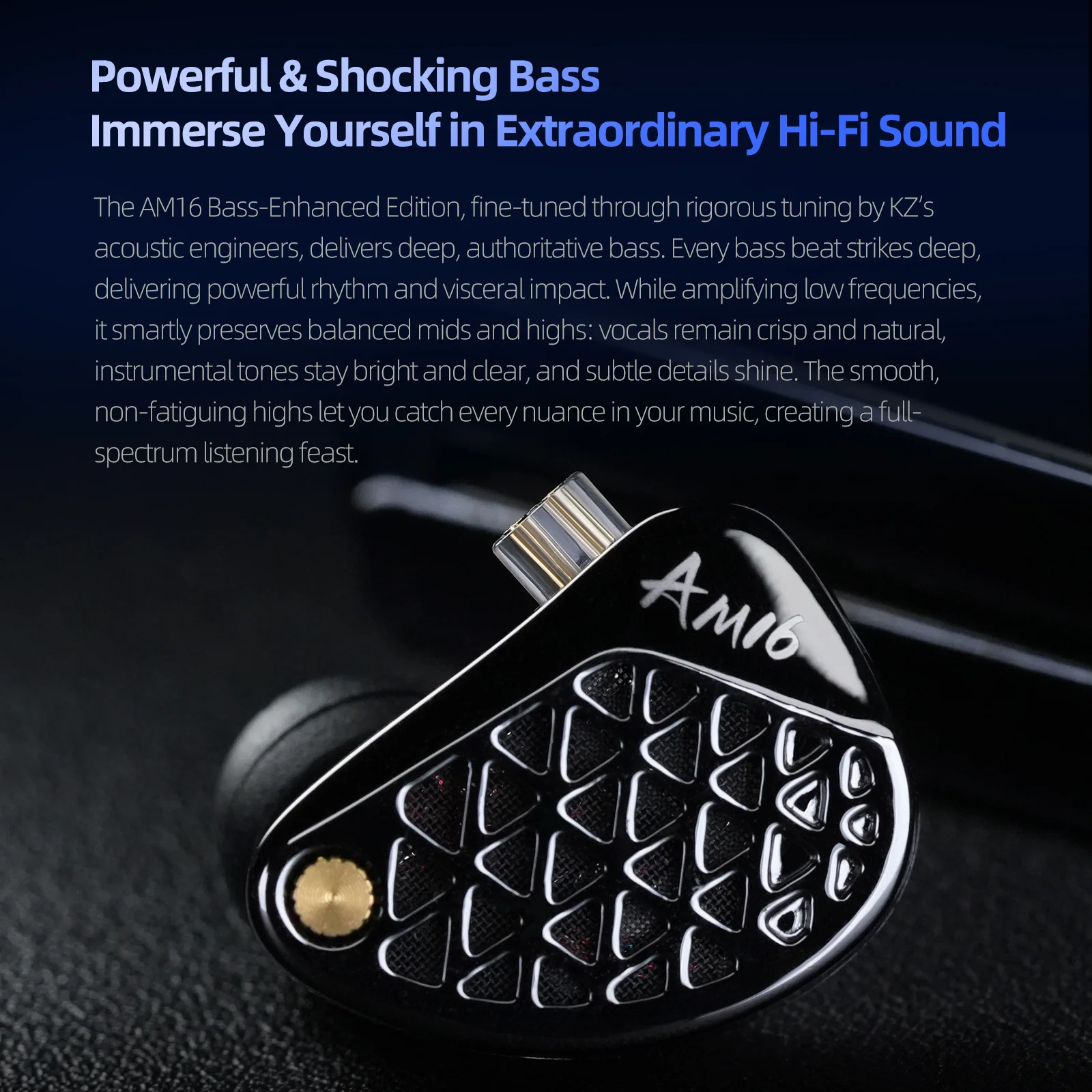 KZ AM16 16 Driver Hi-Fi IEM Earphones with Balanced and Bass-Enhanced version - Image 8