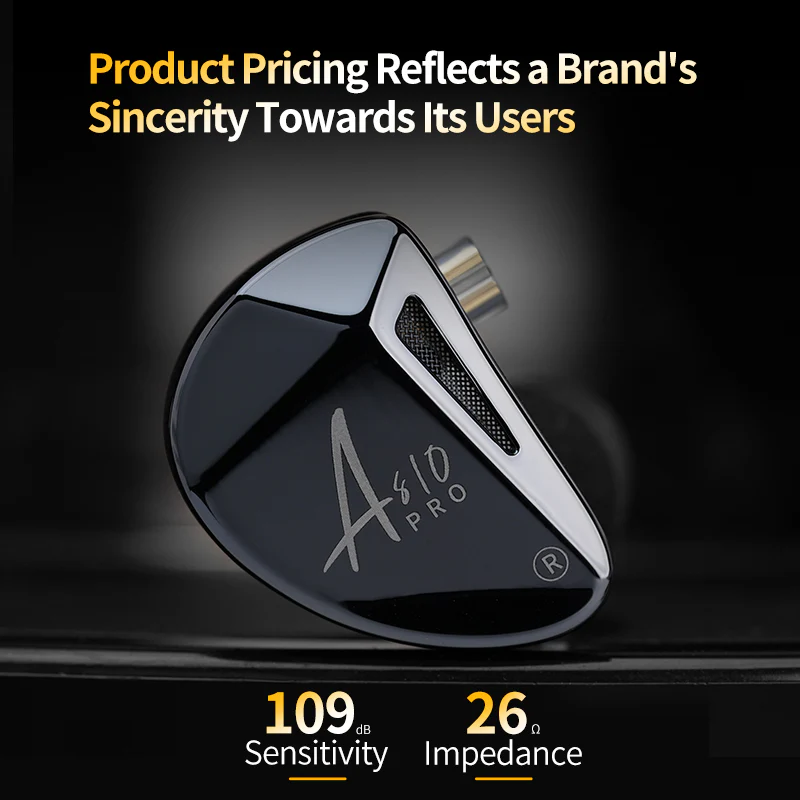 KZ AS10 PRO with Innovative 10 Balanced Armature Drivers IEM Earphone - Image 2