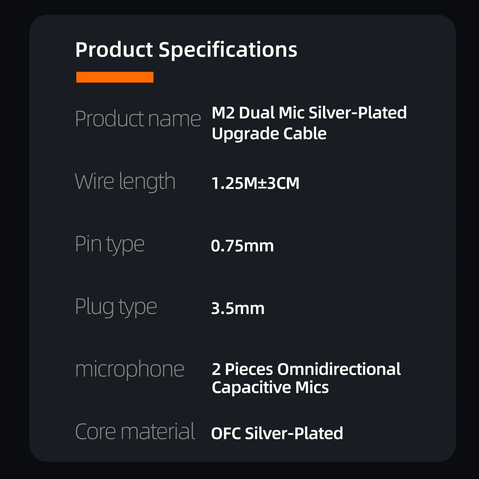 KZ M2 silver-plated cable with 2 microphone - Image 12
