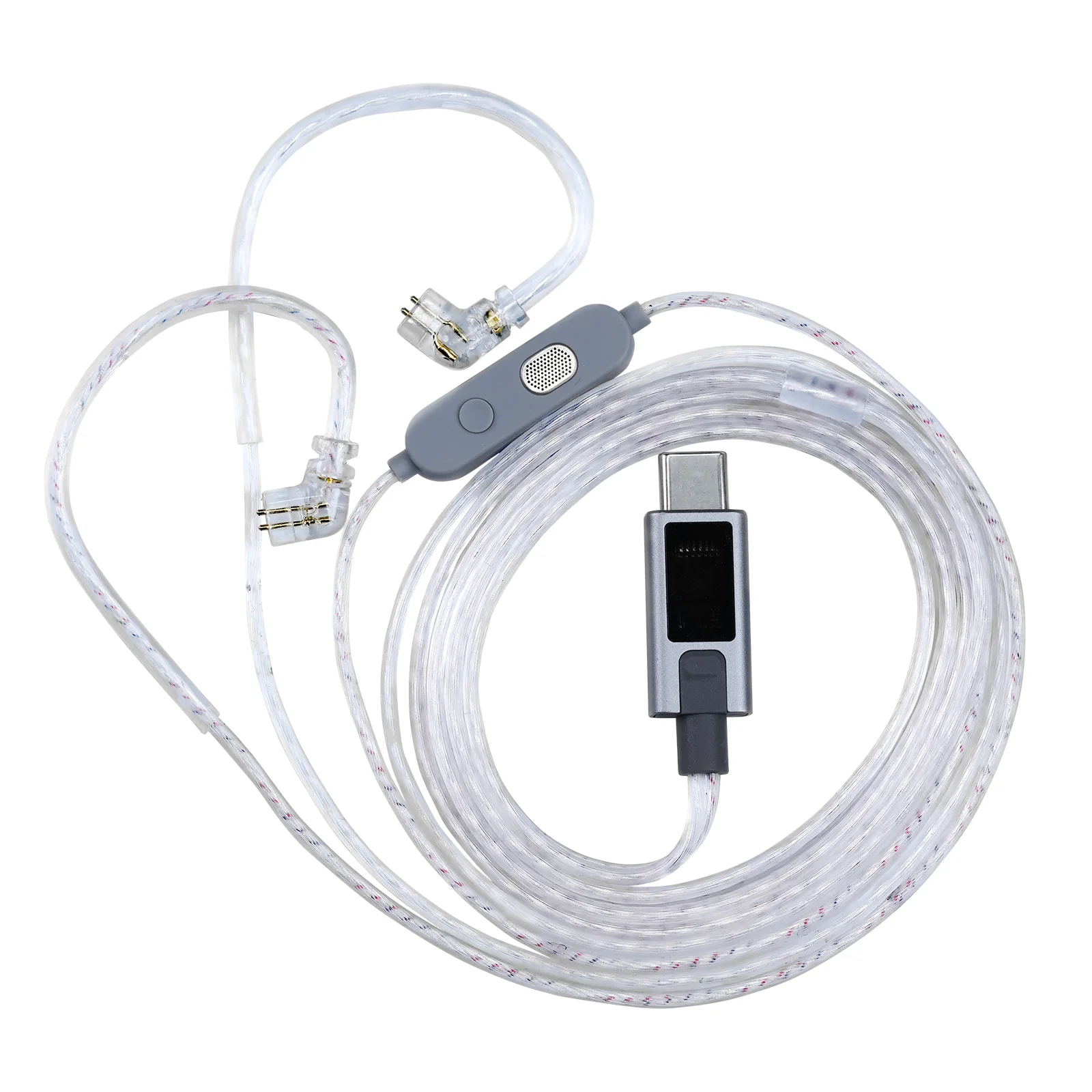 KZ M2 silver-plated cable with 2 microphone - Image 2